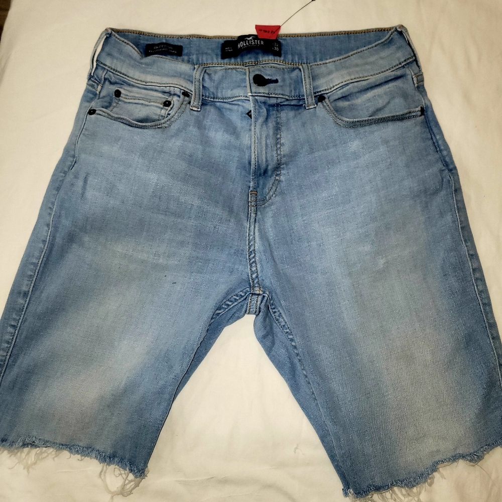 Hollister Men's Light Blue Denim Shorts